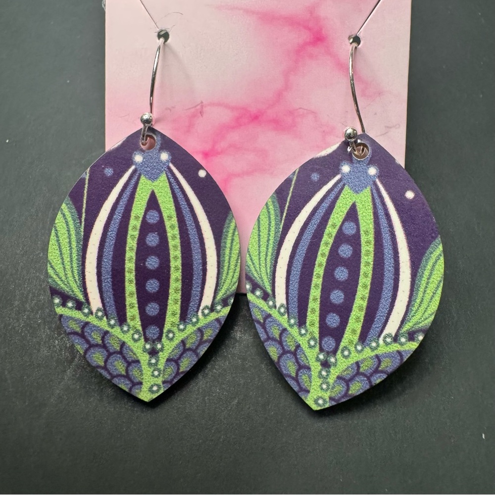 Hand Crafted Reversible Earrings on Sterling Silver Hooks